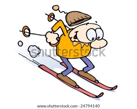 A Guy Skiing