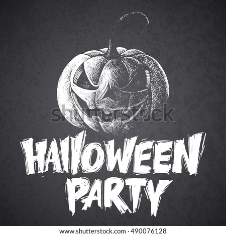 Halloween calligraphy. scary pumpkin vector lettering,holiday halloween,drawn Halloween symbols pumpkin,Vector Illustration of a Halloween Background
