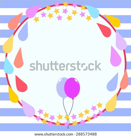 Circle Frame Birthday Card Template