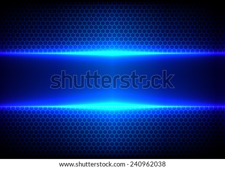 Vector hex and light blue effect background Vector hex and light blue effect background