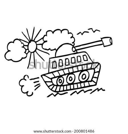 Military tank cartoon