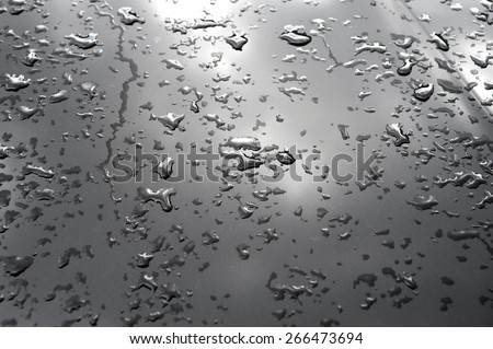 Rain Water drop on car background