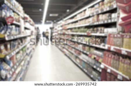 Shopping in super market