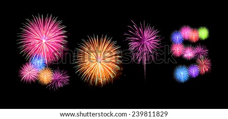 Happy New Year 2015 Fireworks and for holiday
