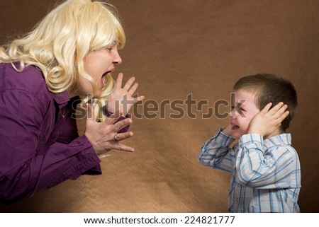 mother yelling at children/mother yelling at children