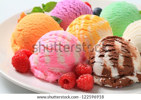 Scoops Of Ice Cream - Assorted Flavors