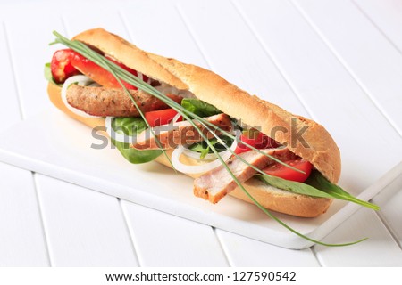 Chicken sub sandwich