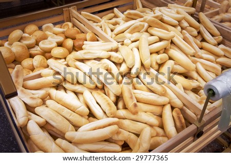 Fresh rolls at a street market