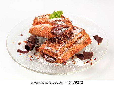 Chocolate  filled rolls