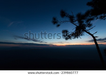Twilight hour at Thailand national park