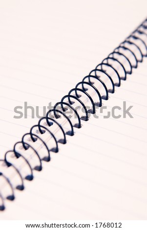 Ring bound white writing pad