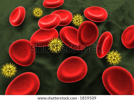 Red blood cells and germs