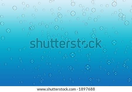 Blue gradient 3d bubbles background