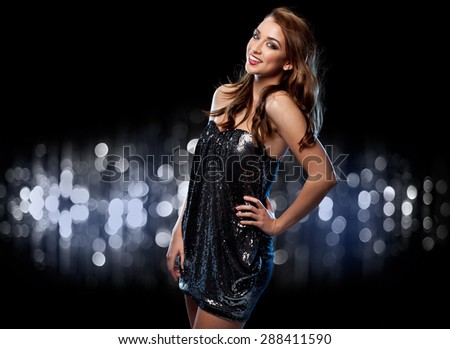 Gorgeous Model in a nightclub