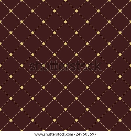 Geometric modern  seamless pattern. Repeating texture with golden dotted elements