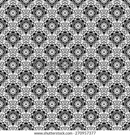 Geometric fine pattern. Seamless  background. Abstract texture for wallpapers. Black and white colors