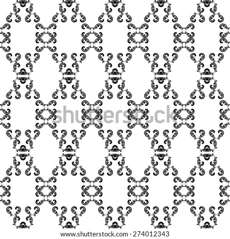 Geometric pattern. Seamless  background. Abstract texture for wallpapers. Black and white colors