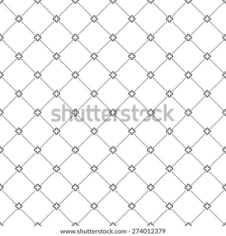 Geometric modern  seamless pattern. Abstract texture with dotted elements. Black and white colors