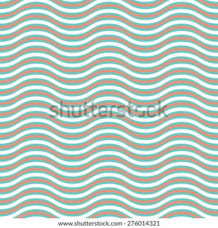 Geometric pattern with colorful waves and circles. Seamless  background. Abstract texture for wallpapers. Pastel colors