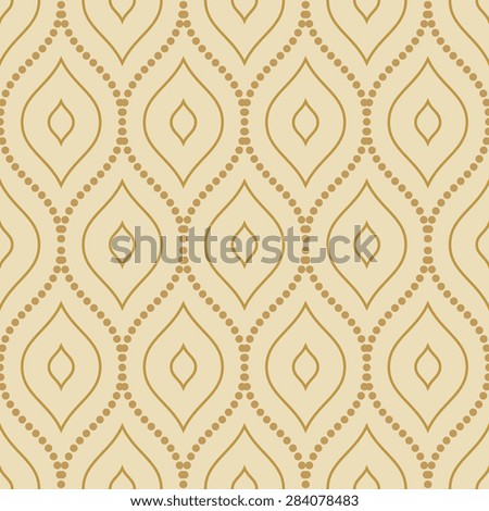 Geometric pattern. Seamless  pastel background with vertical dotted waves. Abstract texture for wallpapers