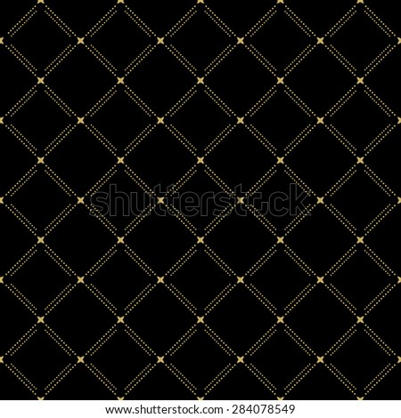 Geometric modern  seamless pattern. Abstract texture with golden dots