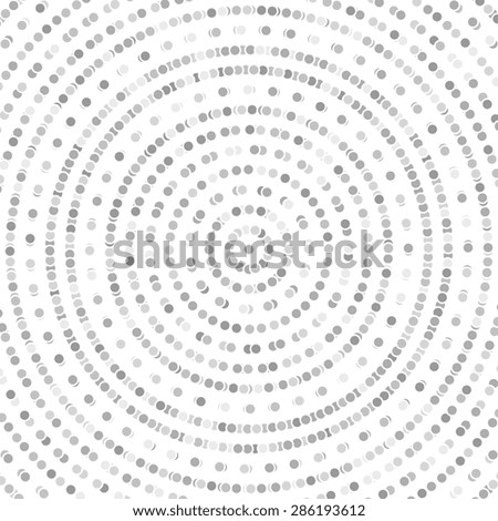 Geometric modern  pattern. Round texture with grey dotted elements