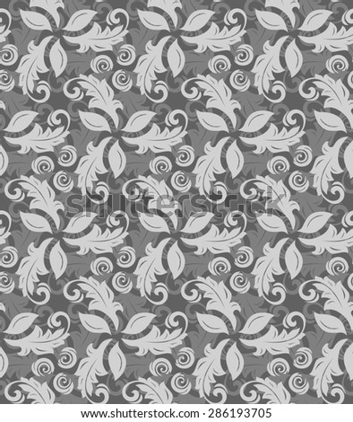 Geometric pattern with dark and light leafs. Seamless  background. Abstract texture for wallpapers