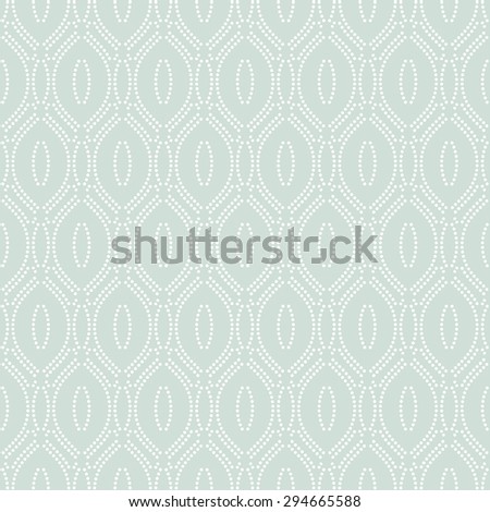 Geometric repeating  ornament. Seamless abstract modern texture with white dotted vertical waves for wallpapers and background