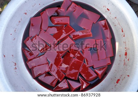 Cow Blood Many Float Food Red