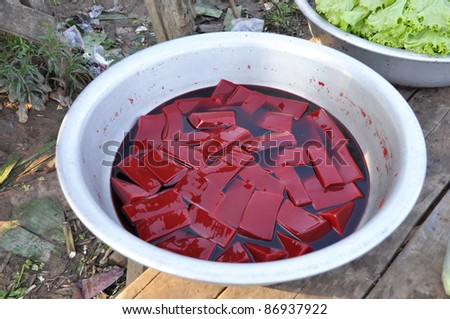 Cow Blood Many Food Red Float