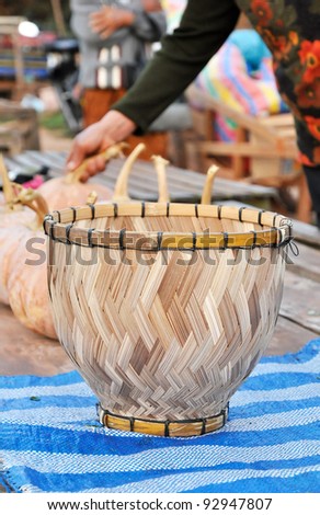 Bamboo Basket Container Handmade Market