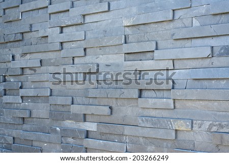 Gray  slate wall texture and background