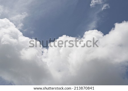 Close up  bright clouds with blue sky in bright day