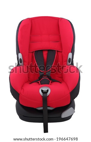 Safety car seat for children isolated on white background