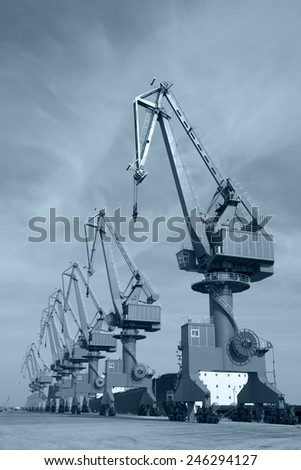 Port gantry crane, used for loading and unloading of goods
