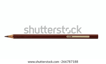Write your name on the colour pencils isolated on white