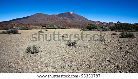 Scenic view of Mount Teide volcano on island of Tenerife, Canary Islands, Spain.