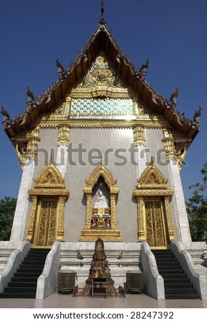 Temple or wat in Bangkok, Thailand, Asia. Tourist attraction