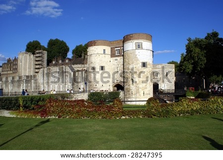 Fortress or fortification. The Tower of London. Attraction in England, Uk
