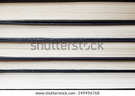 Old books stack, close up