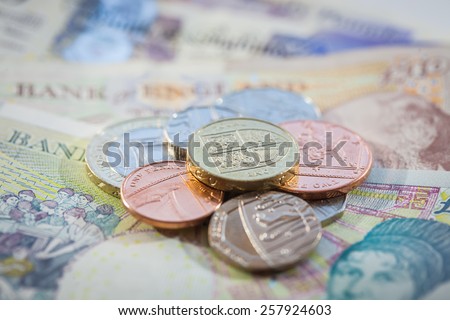 Pile of British Currency