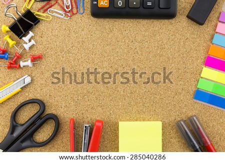 wallpaper stationary on cork board