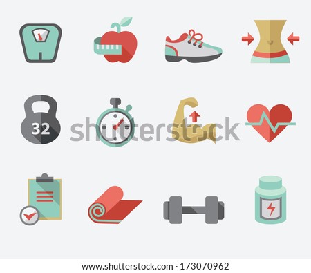 fitness and sport icons fitness and sport icons