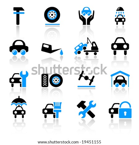 Free Vector Icons on Auto Service Icons Stock Vector 19451155   Shutterstock