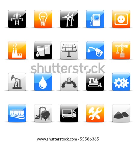 Industry Icons Stock Vector Illustration 55586365 : Shutterstock