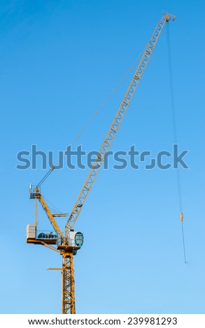 Yellow Crane Tower side and blue sky.
