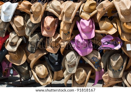 Western hats in the sun