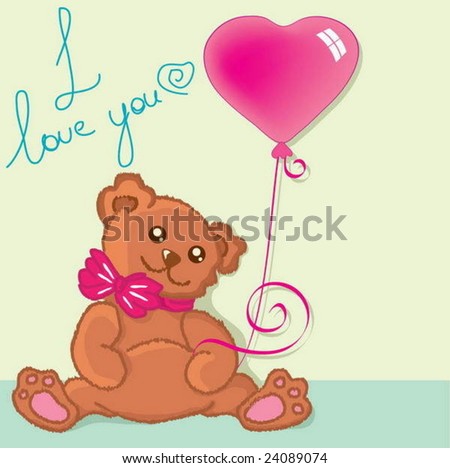 cute bear valentine