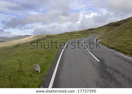 Mountain road in Wales. Black Mountains. Road A4069