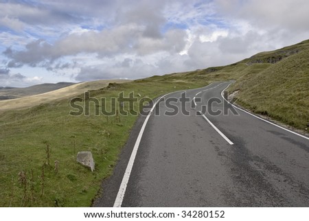 Mountain road, Black Mountains, Wales.